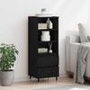 Highboard in Black Oak Look 40 x 36 x 110 cm Particleboard