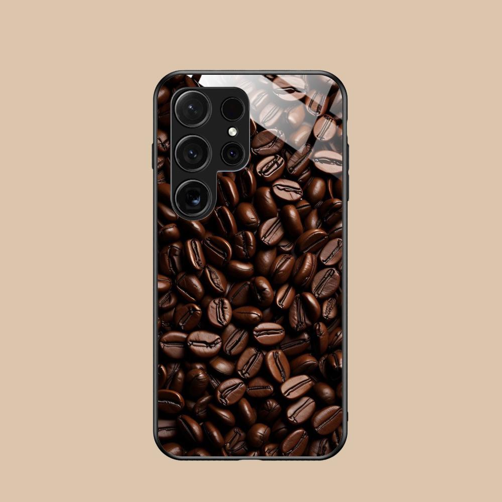 

Стеклянный чехол для мобильного телефона с рисунком кофейных зерен для Samsung Galaxy A56 55 54 53 52 51 36 35 34 23 16 15 5G Цветная крышка Galaxy A16