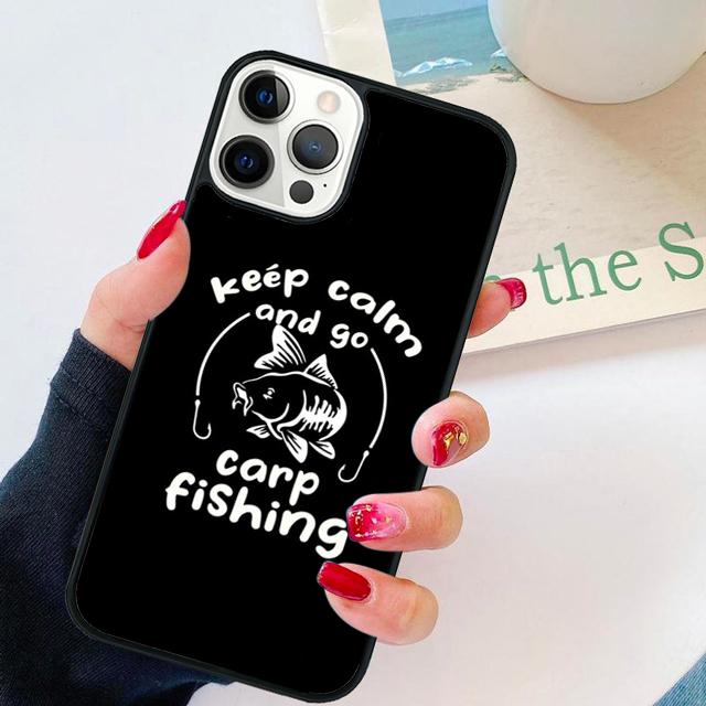 

Carp Fishing Quotes coque Phone Case for iPhone 17 Air 16 Coque 15 14 12 13 PLUS 11 PRO MAX Cover Funda iPhone 11pro max