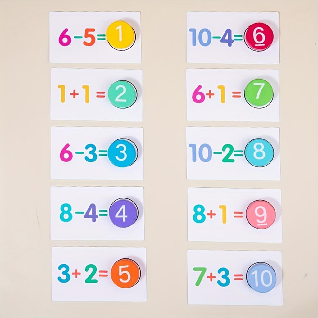 Addition And Subtraction Games, Kindergarten And Primary School Math Flashcards, Wooden Teaching Aids, Math Learning And Skill Development