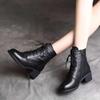 Luxury Chelsea Boots Women Leather Ladies Boots Chunky Winter Shoes Platform Ankle Boots Slip On Thick Heel