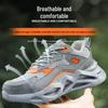 Thunderbolt Shield Low-Top Cowhide Safety Shoes: Anti-Smash, Anti-Puncture, Insulated, Wear-Resistant Rubber Outsole.