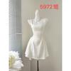 Red Medium and Long Simple Summer New Fashion High Sense French Temperament Small Suspender Dress