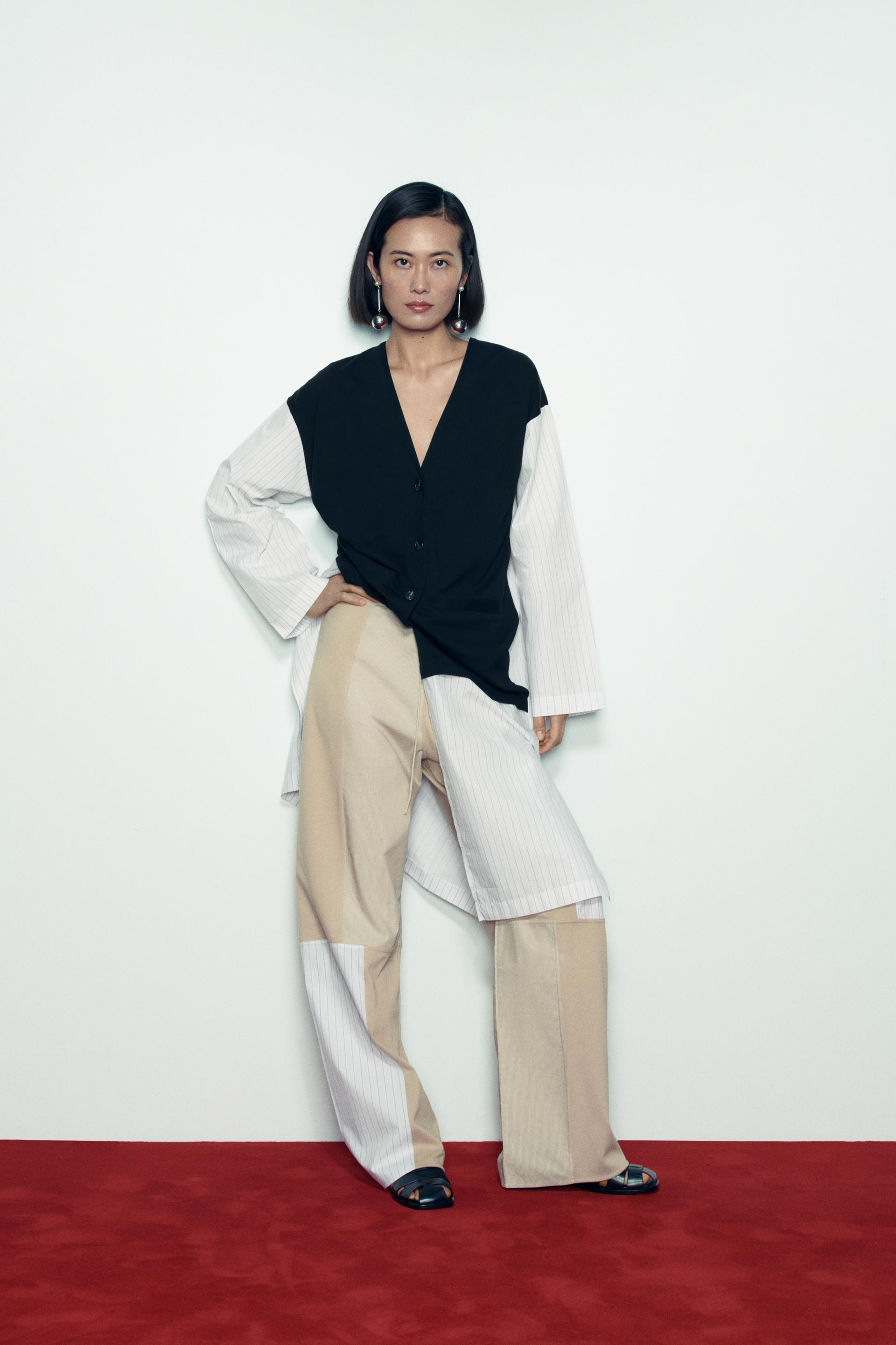 

CONTRAST PATCHWORK TROUSERS