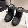 Dicke Sohle, erhöhend, Schneestiefel für Damen, neu, Winter, weiß, rutschfest, Brotschuhe, verdickt und mit Samt gefüttert, warme Baumwollstiefel