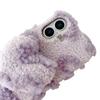 For iPhone 17 Case 3D Heart Plush TPU Winter Warm Soft TPU Phone Cover