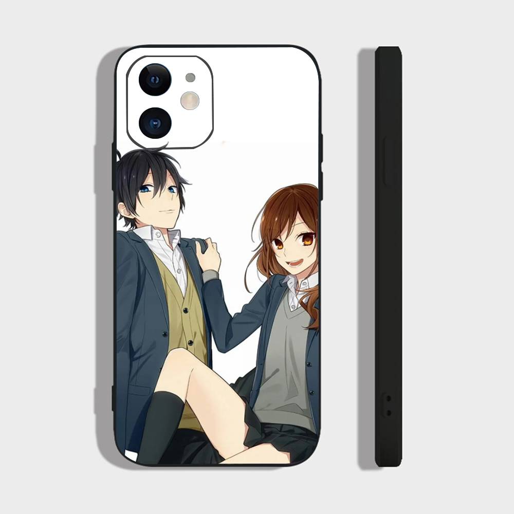 Japanese Classic Anime H-Horimiya Vintage Phone Case For IPhone 17 Air 16 15 14 13 Pro Max 11 12 Black Silicone Cover