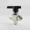 Qucik Twist Fit 6 8 10 12mm OD PU Tube Air Hose Tee 3 Ways L Port Ball Valve 304 Stainless Stel Water Gas Fuel Oil