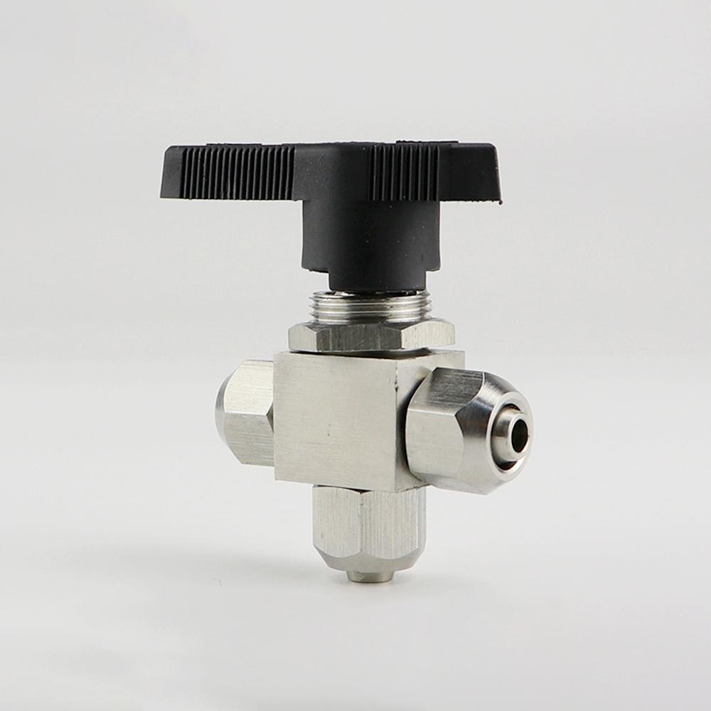 Qucik Twist Fit 6 8 10 12mm OD PU Tube Air Hose Tee 3 Ways L Port Ball Valve 304 Stainless Stel Water Gas Fuel Oil