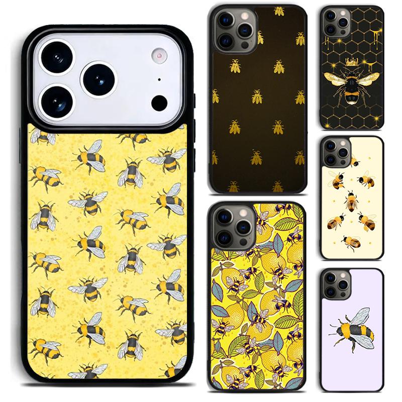 Bees Phone Case For iPhone 17 16 15 14 13 12 11 Pro Max Plus 17Air Soft Silicone Cover