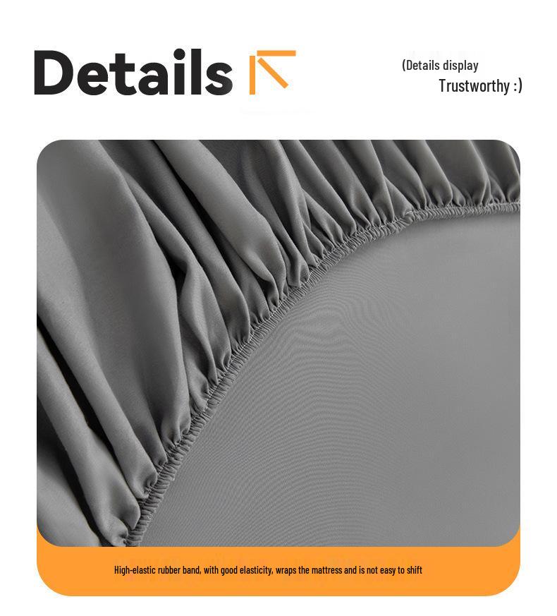 Solid Color Skin-Friendly Cotton Flannel Fitted Bed Sheet Protector