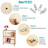 104Pcs Shelf Pins Kit 4 Styles Nickel Plated Shelf Support Pegs Bookshelf Pegs for Cabinet Bracket for Kitchen Furniture Closet