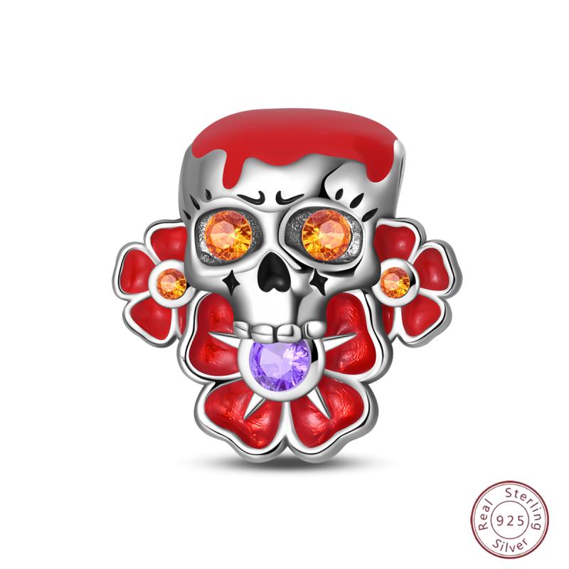 Halloween Charm Bead Anhänger Kupfer Kürbis Hexe Puppe Skelett Mumie Süßigkeiten Charm Passend für Original Armband DIY Schmuck