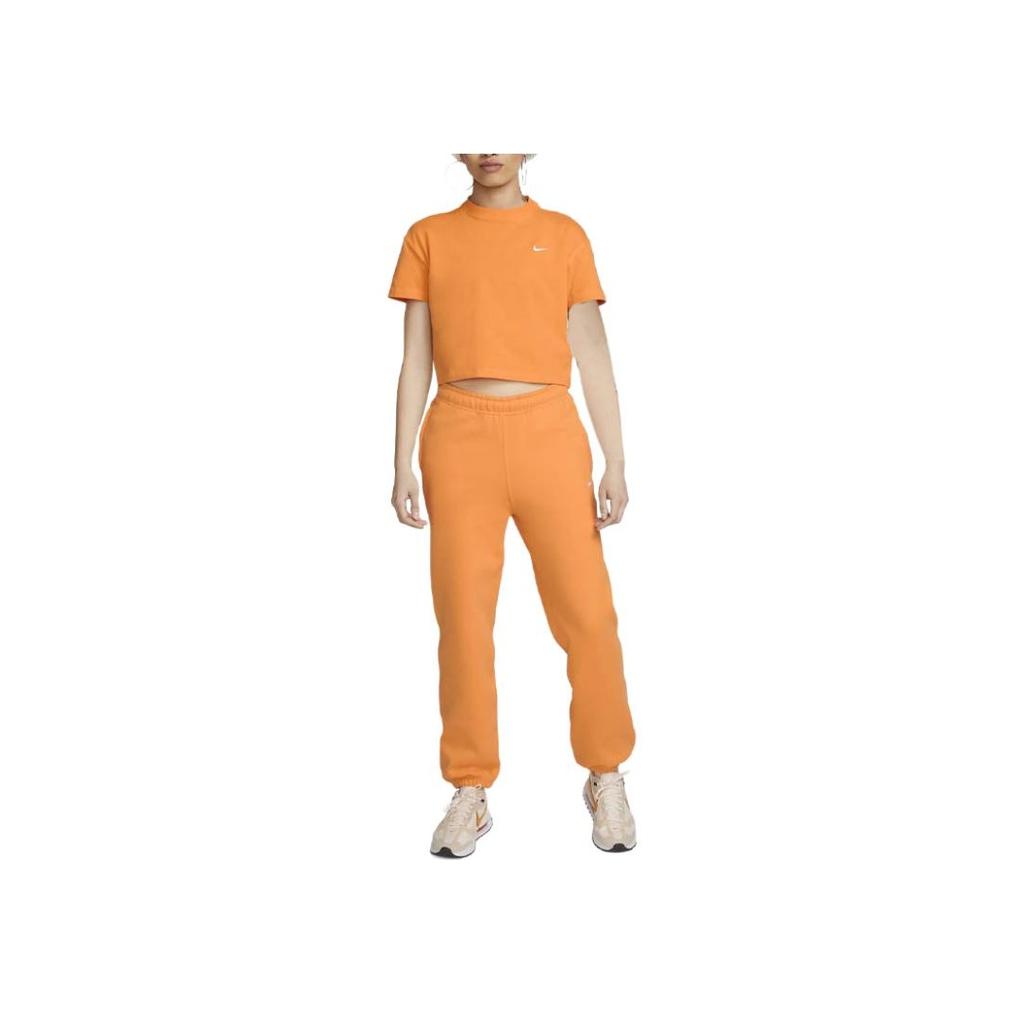 Nike Womens NRG Solo Swoosh Fleece Pants Orange Women Streetwear CW5565-836