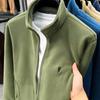 Men's Double-Sided Fleece Sherpa Jacket - Thick Warm Zip-Up for Autumn/Winter