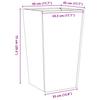 Plant Pot 45x45x75 Cm Stainless Steel