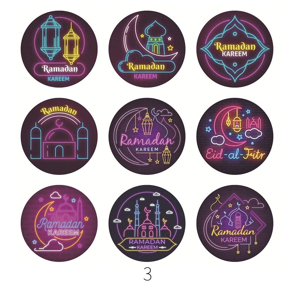 24/48pcs EID Mubarak Decor Adesivi Ramadan Mubarak Decorazione Islam Musulmano Festival di Favore Regali Etichette HAJJ Ramadan Kareem