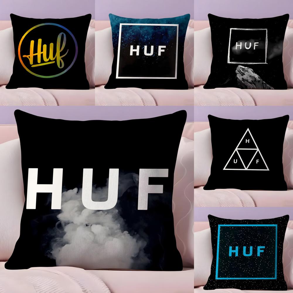 Skateboard Aesthetic Design HHUF Pillow Case Silky Short Plush With Invisible Zipper Dustproof Sofa Cushion Cover