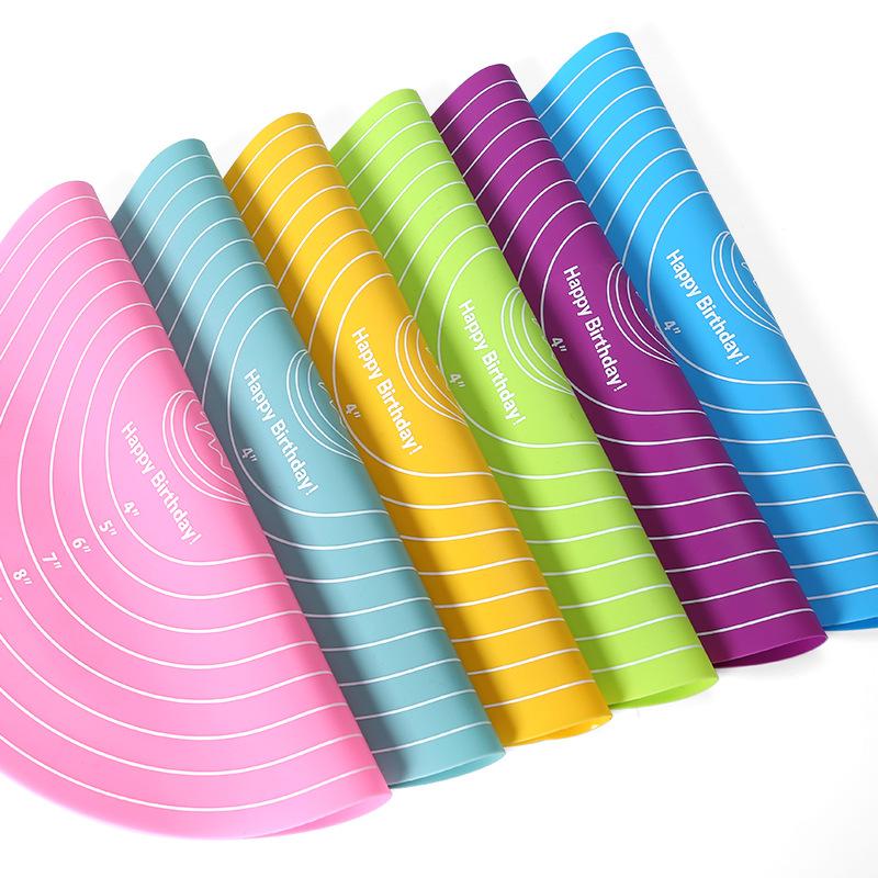 1 Pezzo Tappetino in Silicone per Impastare l'Impasto da 30 cm con Piatto Girevole Spesso, Tappetino Rotondo Antiscivolo, Strumento per la Cottura per Uso Domestico