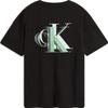 Calvin Klein Fashion Contrast Lettering Loose Cool Round Neck Short Sleeve T-Shirt Men Tops Space-Black J323207-BEH