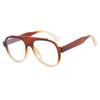 Retro Round Sunglasses Women Fashion Gradient Shades Men Punk Wood Grain Green Sun Glasses Driving Glasses