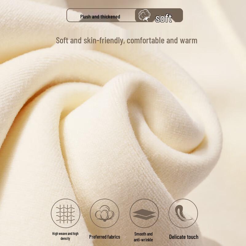 Baleno Women's Fleece-Lined High-Waist Straight Wide-Leg Casual Pants