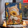 DIY The Cute Orange Cat Pearl Diamond Art Kits Without Frame 30x40cm Gem Art Diamond Painting Kits for Adults/Beginners Gift Idea Home Wall Decor