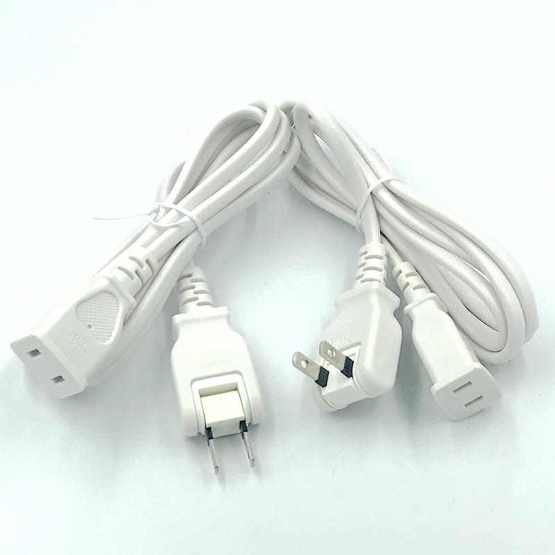 Japanischer Standard C17 Winkel-Netzkabel mit umklappbarem zweipoligem AC-Stecker