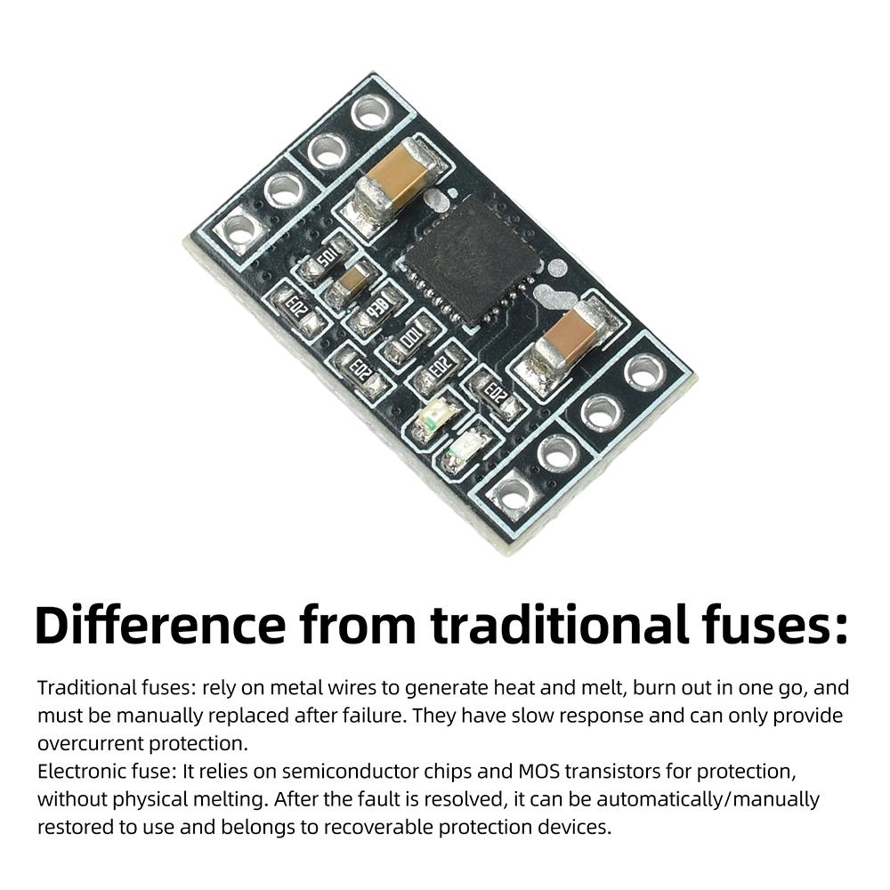 Resettable Smart Electronic Fuse Board DC 1-61V 1A Hot Swap Function Overvoltage Undervoltage Overheat Short Circuit Protection