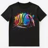 Buntes Farbklecks Gürteltier Kunst Grafik Unisex T-Shirt