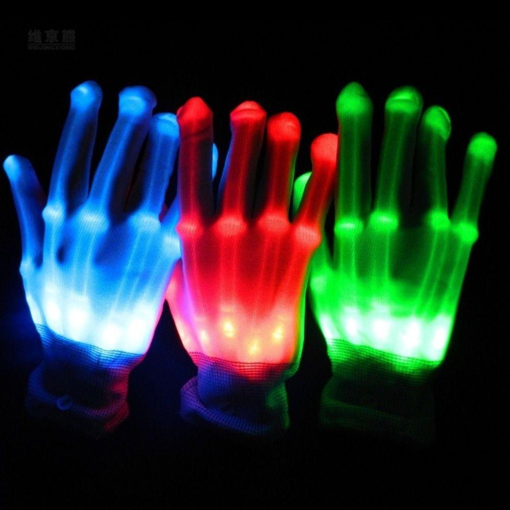 Lichtgevende LED Handschoenen LED Lichtgevende Handschoenen Neon Guantes Oplichtende Handschoenen Podium Kostuum Accessoires