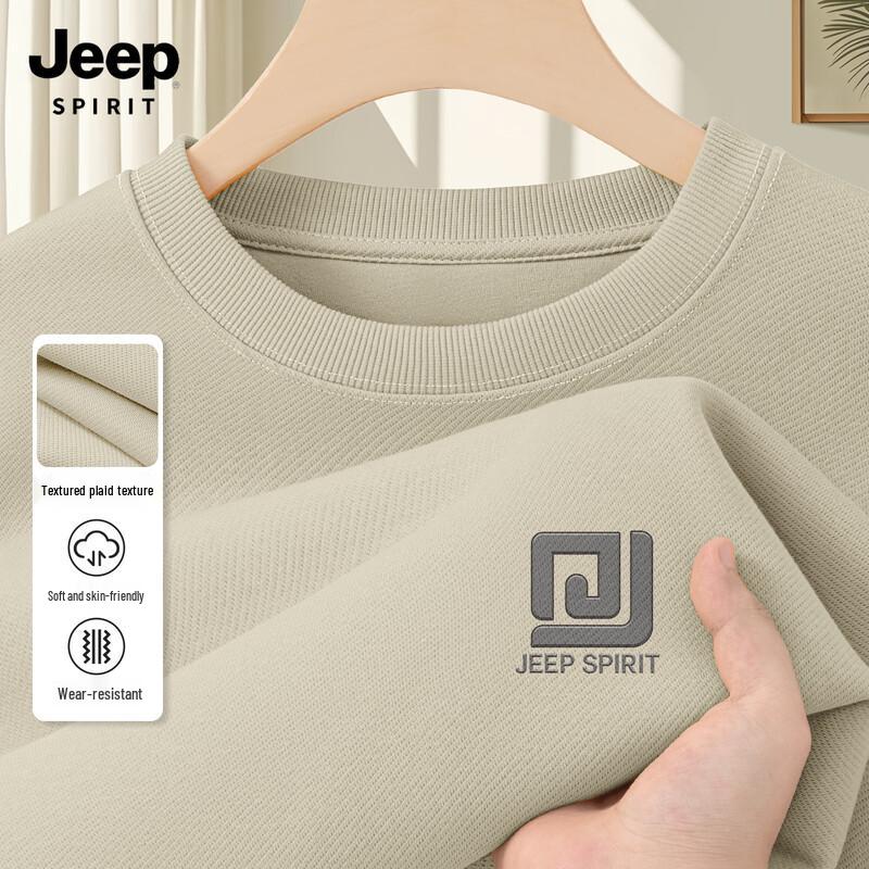 

JEEP SPIRIT Men s 2025 American Style Crew Neck Loose Fit Sweatshirt M (170)