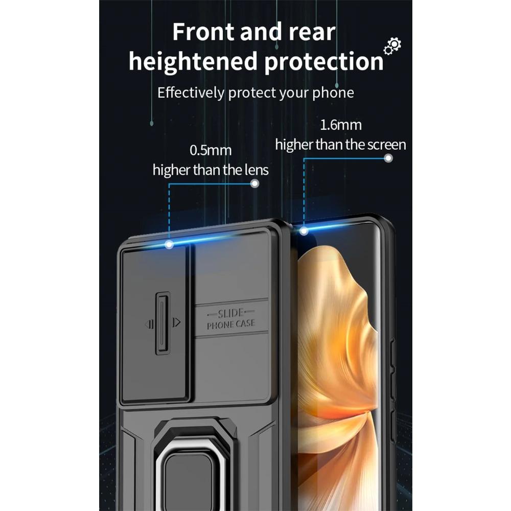 Armor Shockproof Case for Vivo V30 Pro Protective Cover Ring Magnetic Car Holder Business Full Protection Cover