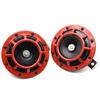 2PCS Car Super Loud Horns Red/Black Car Motorcycle Electric Blast Tone Air Horn Kit 12V 115DB Horn Speaker Horns Universal