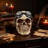 Accessoires de Farce pour Halloween Casque Hip-hop/Figurine Crâne Steampunk, Statue Squelette en Résine, Ornement d'Accessoires d'Ambiance de Chambre Secrète Vintage