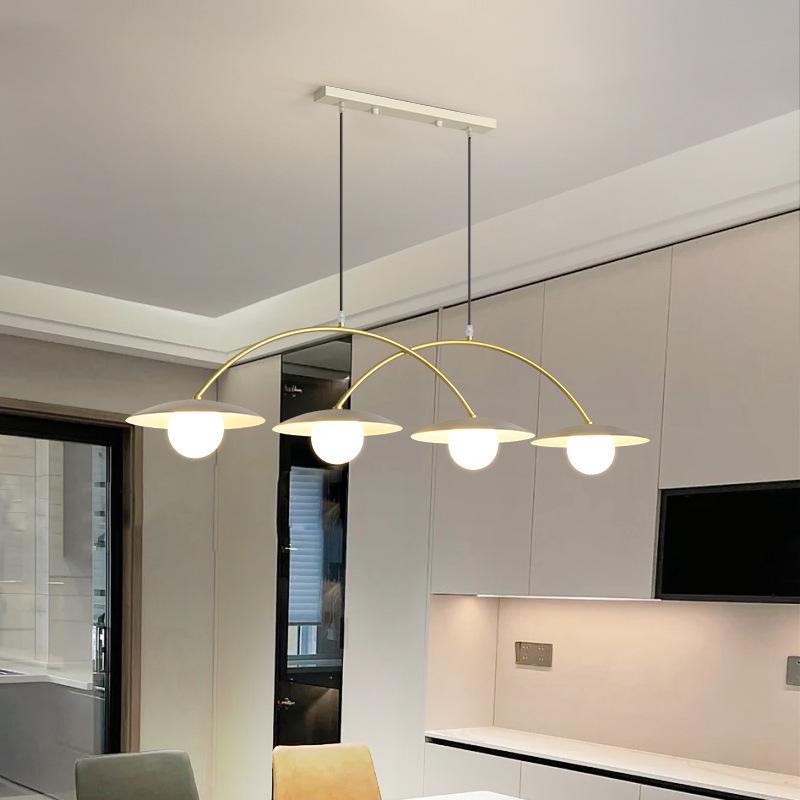 Nordic Minimalist Restaurant Chandelier - Modern Cream Bar Light for Dining Table