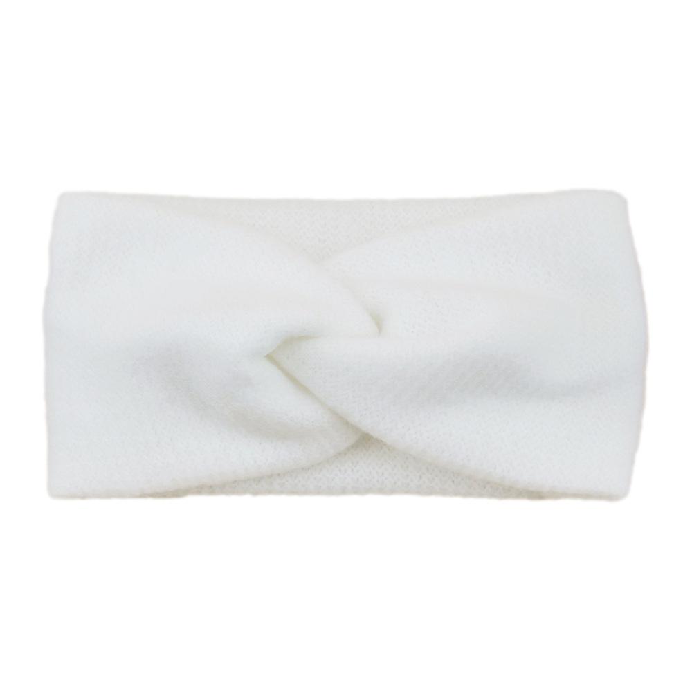 

2024 Зимняя теплая повязка на голову для женщин, ручная работа, однотонный эластичный узел, тюрбан, повязка для мытья лица, аксессуары для волос
