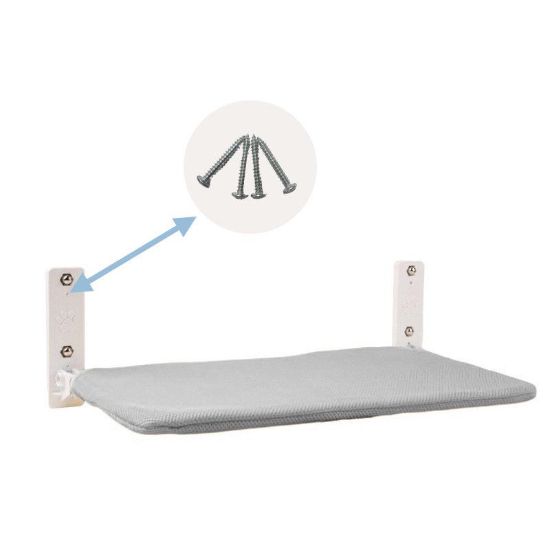 ערסל חתול לשיזוף: מיטה עם כוס יניקה לחלון לחתולים