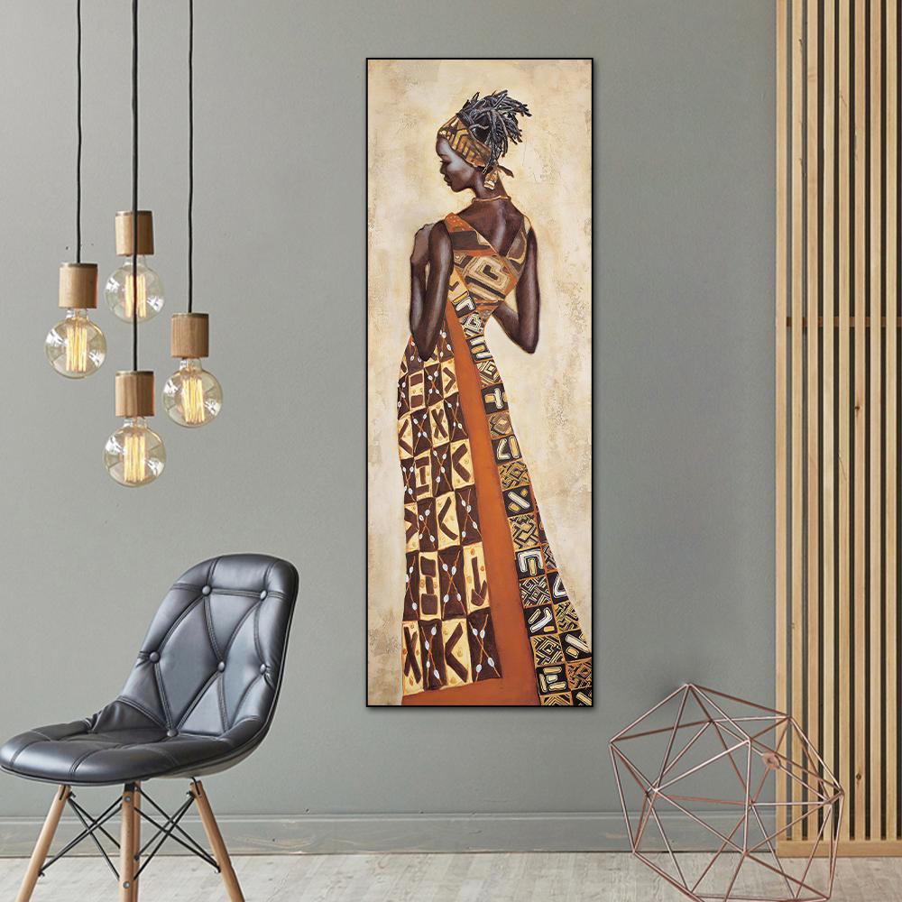 African Traditional Dancing Women Wall Art Canvas Posters and Prints Art Painting Large Size Decoration Pictures for Home Decor
