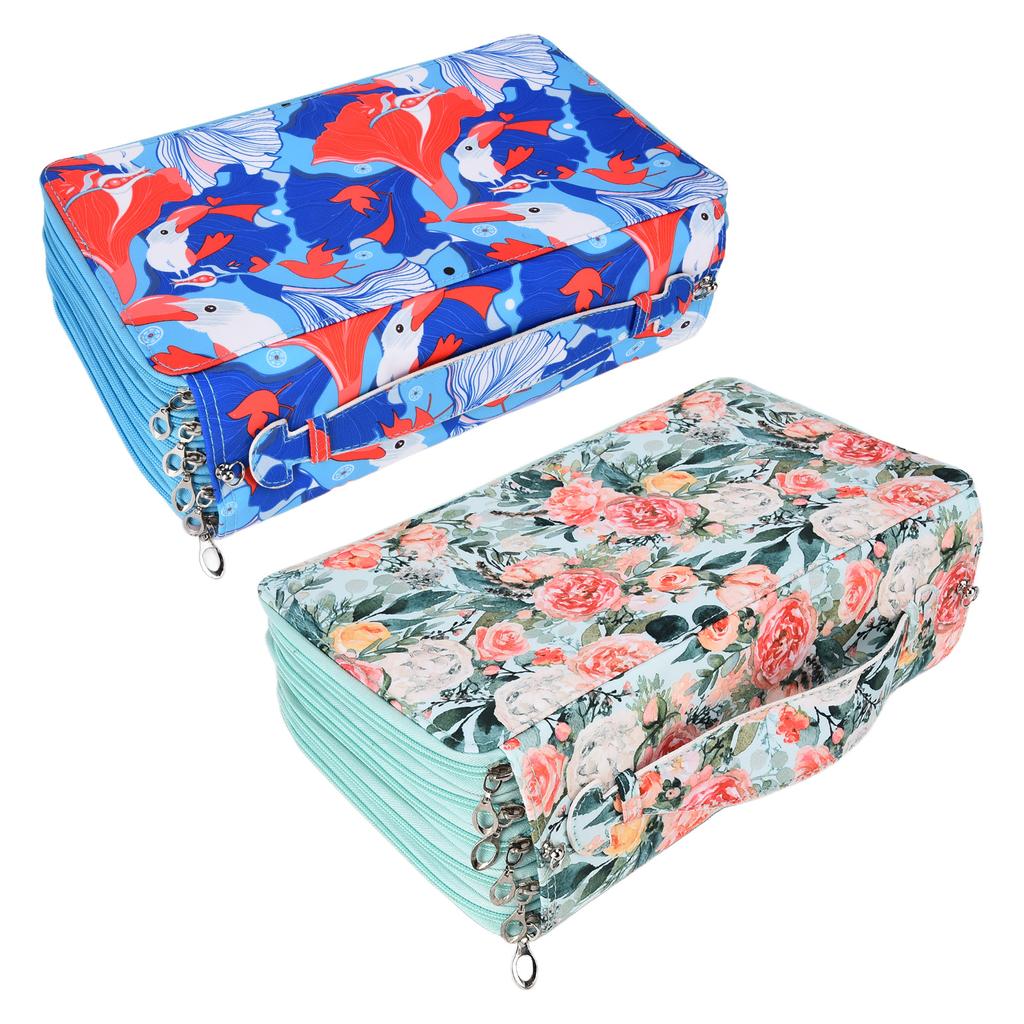 Pencil Case Large Capacity 100 Slots Exquisite Craftsmanship Wear Resistant Lightweight Portable Ros