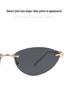 Trendy Unisex Cat Eye Sunglasses with Metal Rivet Legs - Kuaishou Style