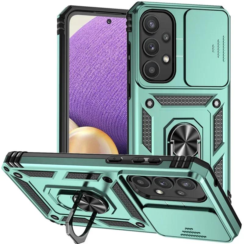 For Samsung Galaxy A14 A24 A54 A34  A05 A05S A15 A35 A55  A26 A36 A56 Case Ring Holder Shockproof Coque Lens Protect Cover