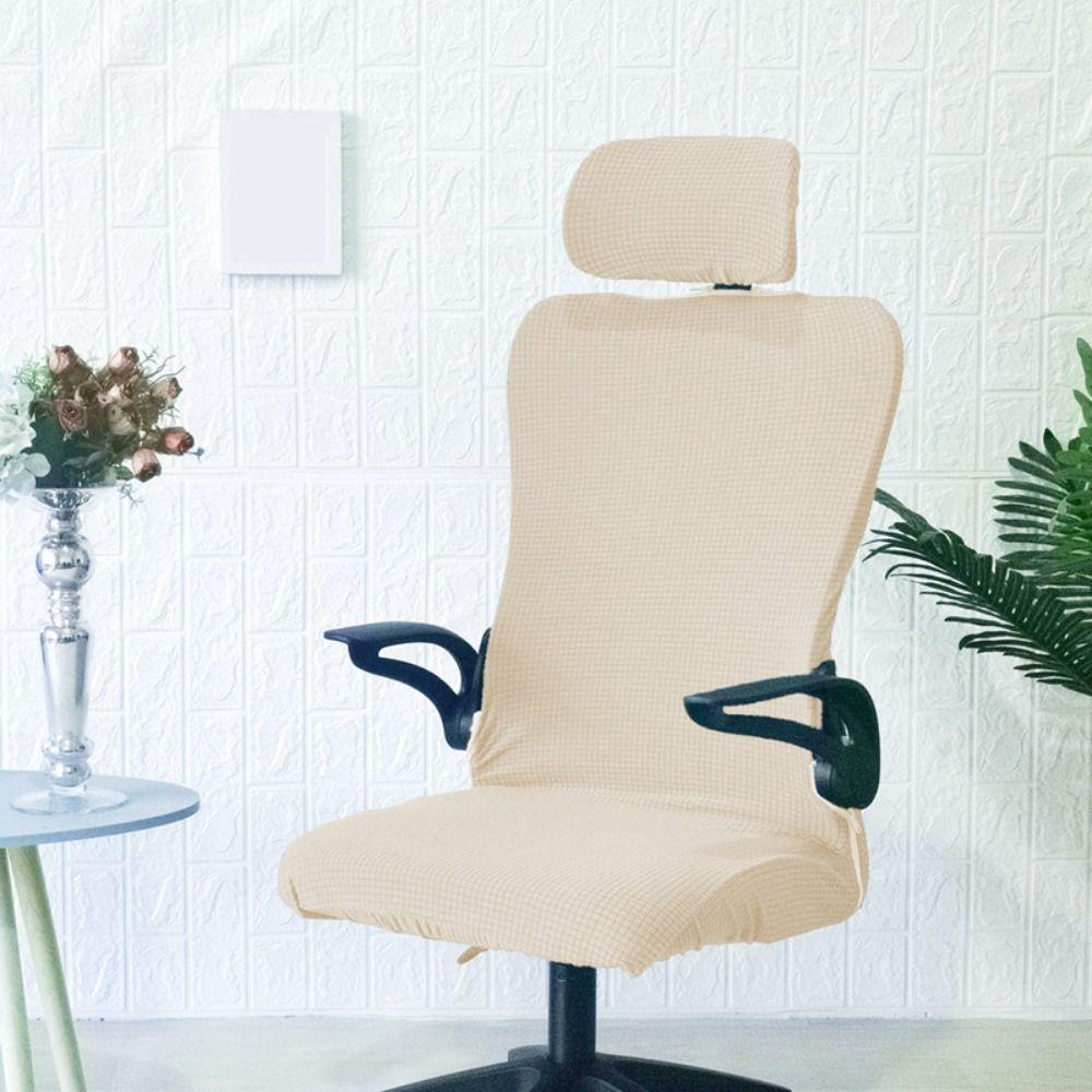 Solid Color Office Chair Cover Elastic Gaming Chair Cover Swivel Chair Cover Armchair