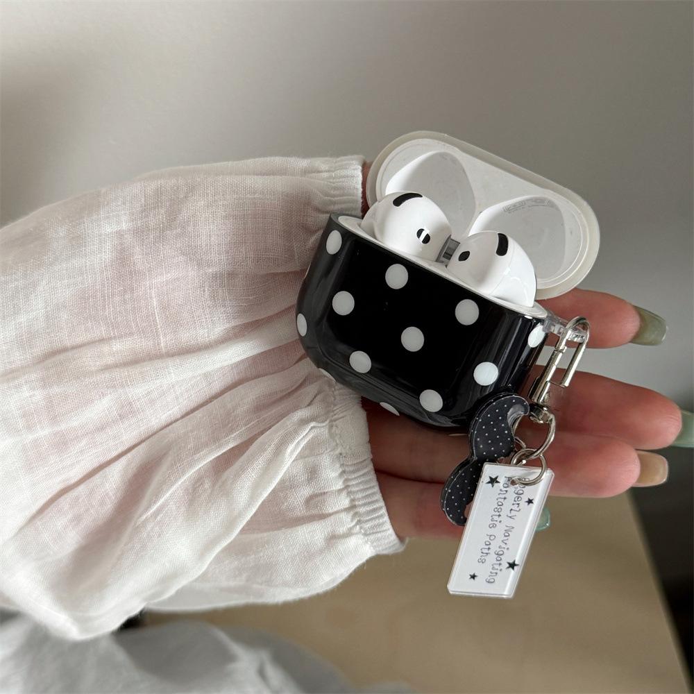 Applicable To Apple AirPods 1 /1 Generation Simple Polka Dot Contrasting Headset Cover PRO1 Bluetooth Protective Cover PRO1 Anti-drop