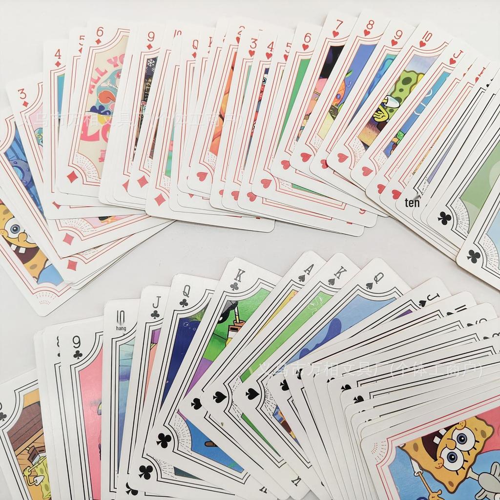 Anime SpongeBob Cute Holiday Playing Cards – Cartoon Entertainment & Stress Relief Game Cards