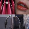 Vampire Fang Stainless Steel Lip Studs: European & American Style Dracula Jewelry