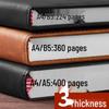 Set mit 4 übergroßen Business-Notizbüchern - Dicke Notizblöcke für Büro, Arbeit oder Besprechungen