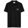 Business Casual Commuter Classic Printed Short Sleeve Polo Shirt Men Tops Space-Black J325055