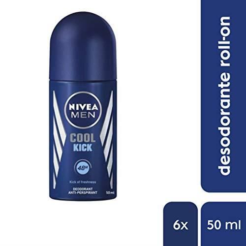 Roll-On anti-transpirant - NIVEA - Cool Kick - 50 ml - Sans alcool - Lot 6 unités