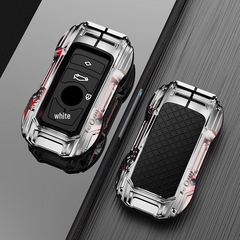 BMW Key Cover: Compatible with BMW X1, X2, X3, 320li, 5 Series, 3 Series, 7 Series, 525li - Metal Business Shell Case.